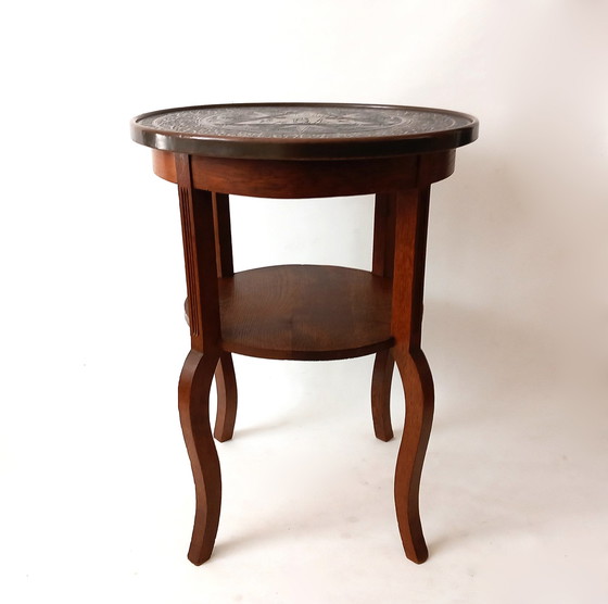 Image 1 of Classic oak smoking table, coffee table