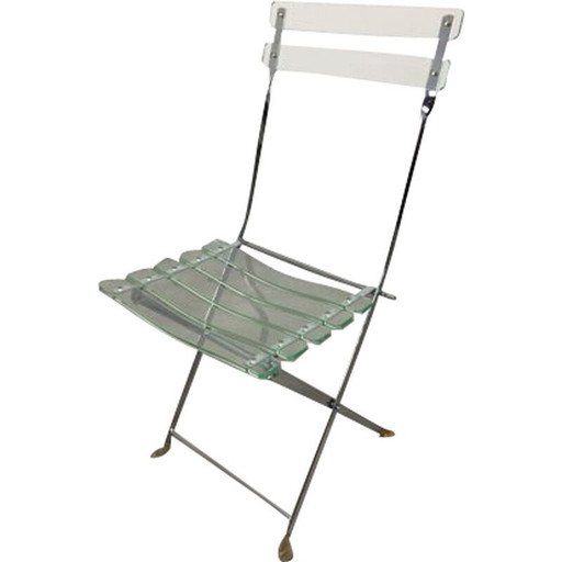 Vintage Plexiglas chair by Lebovici and Berthet for Marais International