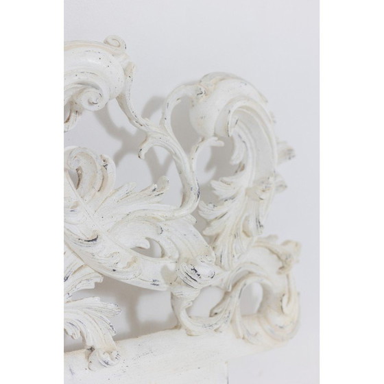 Image 1 of Vintage headboard in carved and lacquered wood, France 1900
