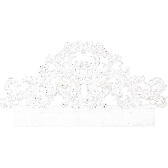 Image 1 of Vintage headboard in carved and lacquered wood, France 1900