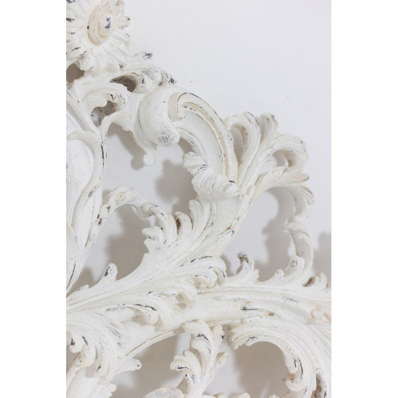 Image 1 of Vintage headboard in carved and lacquered wood, France 1900