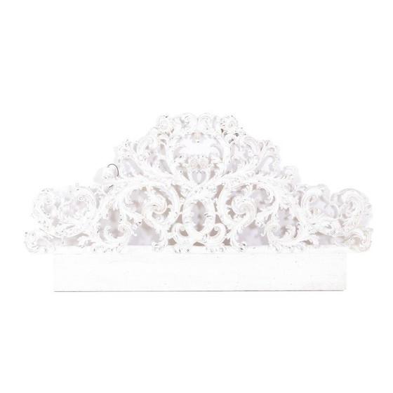 Image 1 of Vintage headboard in carved and lacquered wood, France 1900