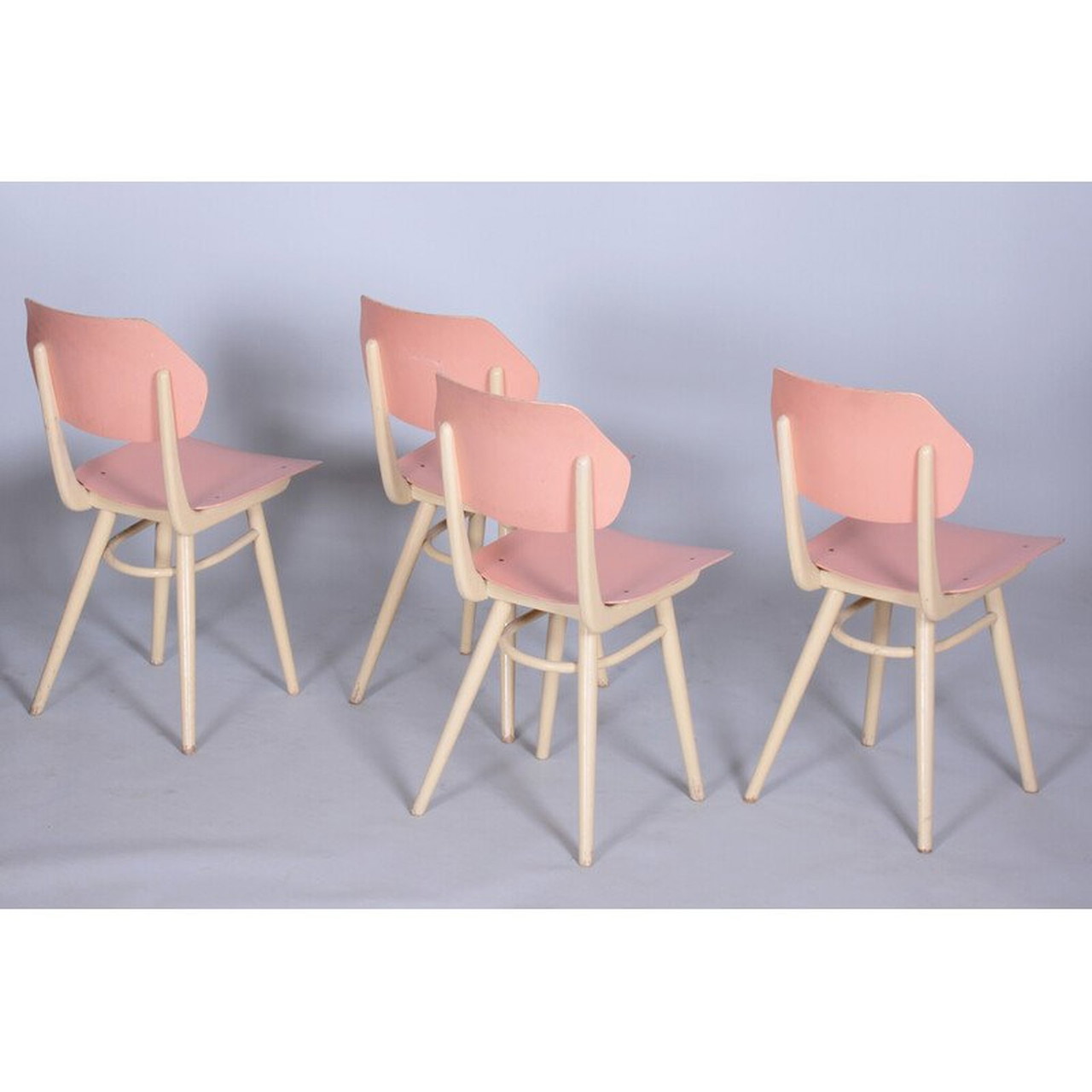 Set of mid-century chairs in beechwood by Jitona Sobeslav
