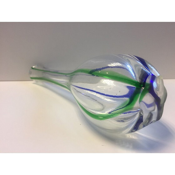 Image 1 of Vintage Murano glass soliflore vase by Archimède Seguso For Seguso Vetri d'Arte, Italy 1970