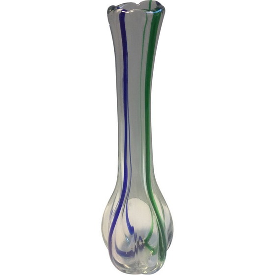 Image 1 of Vintage Murano glass soliflore vase by Archimède Seguso For Seguso Vetri d'Arte, Italy 1970