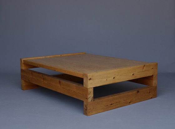 Image 1 of Minimalist Scandinavian Pine Coffee Table, 1970s