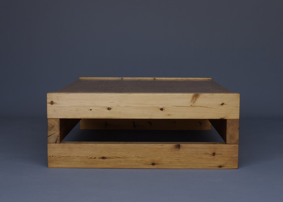 Image 1 of Minimalist Scandinavian Pine Coffee Table, 1970s