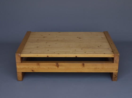 Image 1 of Minimalist Scandinavian Pine Coffee Table, 1970s