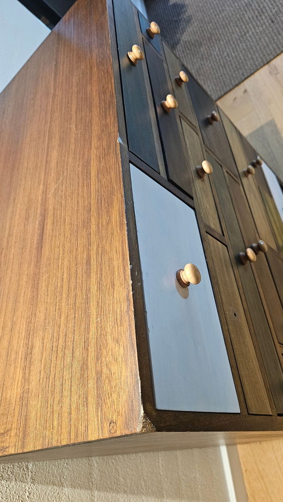 Image 1 of Nice Chest Of Drawers With Multicoloured Drawers.