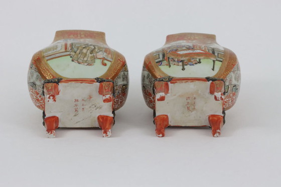 Image 1 of 2x Japanese Kutani vases