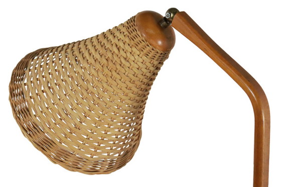 Image 1 of Lampada da tavolo vintage in rattan