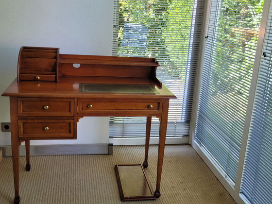 Image 1 of Tosato Pc Table With Leather Top