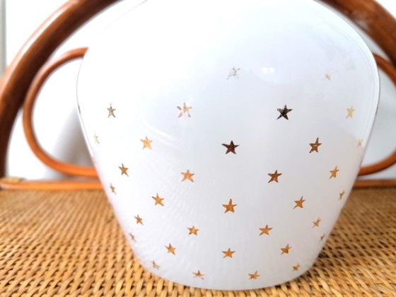 Image 1 of Opaline Glass Vase With Stars