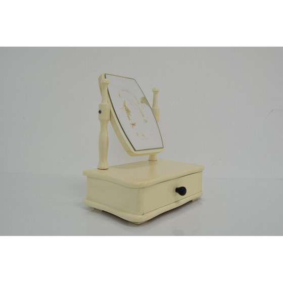 Image 1 of Toeletta vintage in legno per bambini con specchio, Cecoslovacchia, anni '70