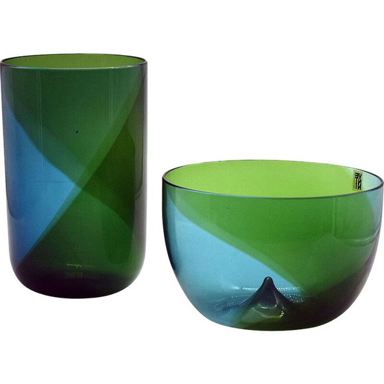Image 1 of Pair of vintage 'Coreani' vases by Tapio Wirkkala for Venini, 1970s