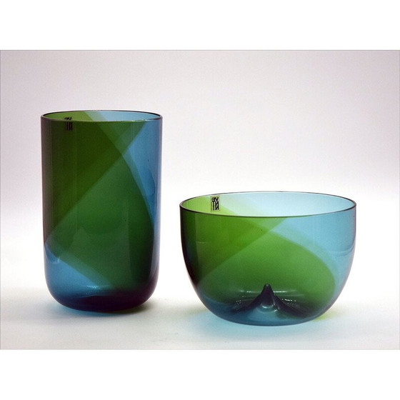 Image 1 of Pair of vintage 'Coreani' vases by Tapio Wirkkala for Venini, 1970s