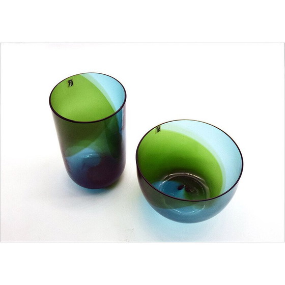 Image 1 of Pair of vintage 'Coreani' vases by Tapio Wirkkala for Venini, 1970s