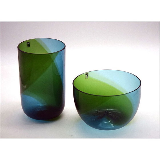Image 1 of Pair of vintage 'Coreani' vases by Tapio Wirkkala for Venini, 1970s