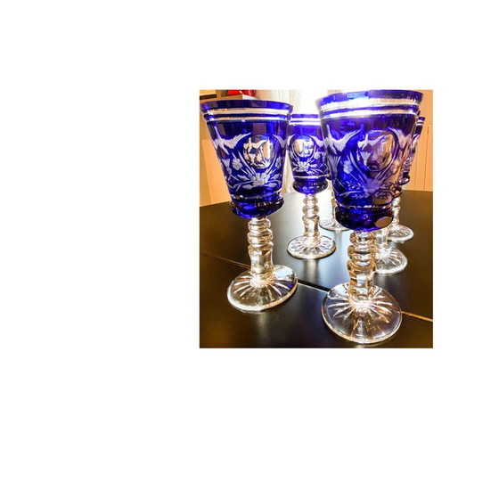 Image 1 of Vintage Murano glass glasses, Italy 1970