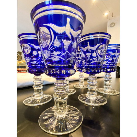 Image 1 of Vintage Murano glass glasses, Italy 1970