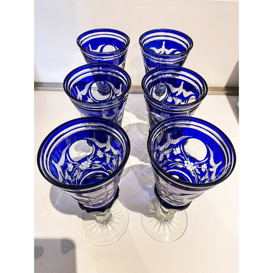 Image 1 of Vintage Murano glass glasses, Italy 1970
