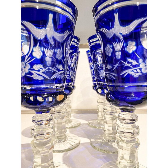 Image 1 of Vintage Murano glass glasses, Italy 1970