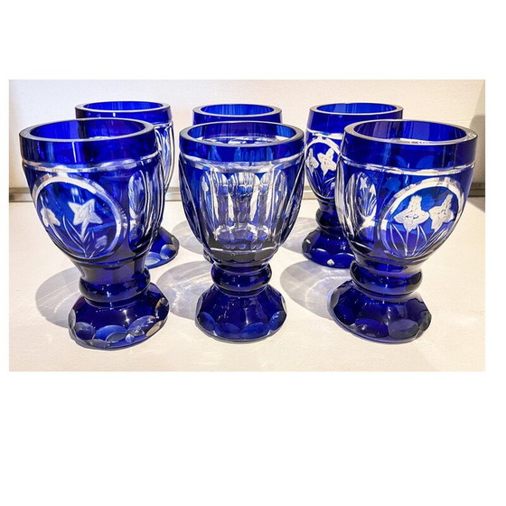 Image 1 of Vintage Murano glass glasses, Italy 1970