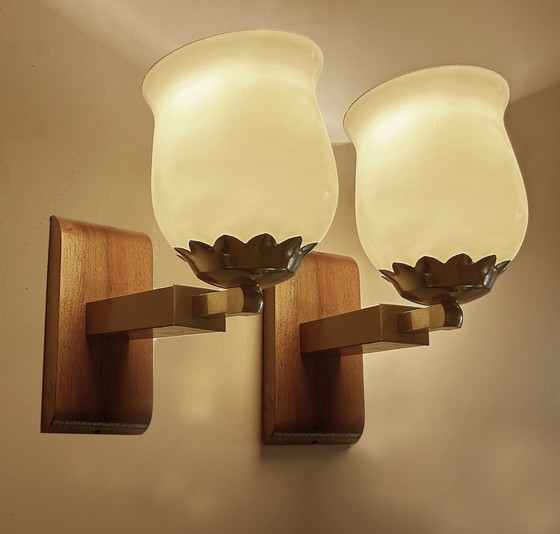 Image 1 of 2X Art Deco Wall Lights