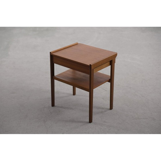 Image 1 of Mid-Century Modern Teak Nightstand Scandinavian 1950s