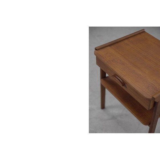 Image 1 of Mid-Century Modern Teak Nightstand Scandinavian 1950s