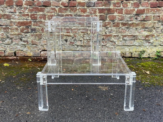 Image 1 of Two acrylic glass tables Table set Sofa table Side table