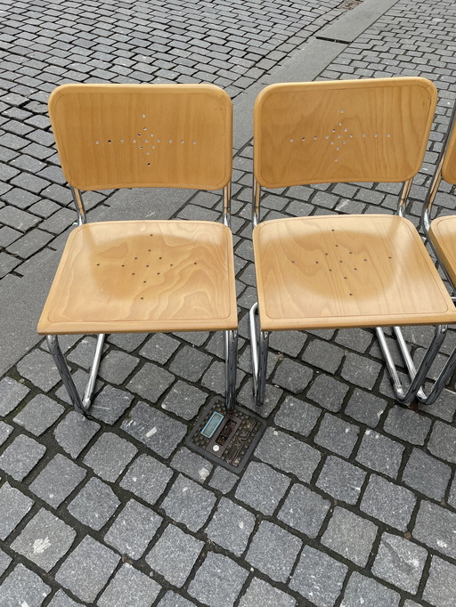 Set Of 4 Cesca Chairs / Dining Chairs, Italy 90'S