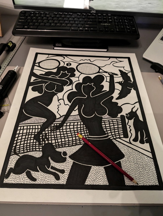 Image 1 of 40X50Cm | Original Drawing (Signed 1/1) | Samson & Bertje
