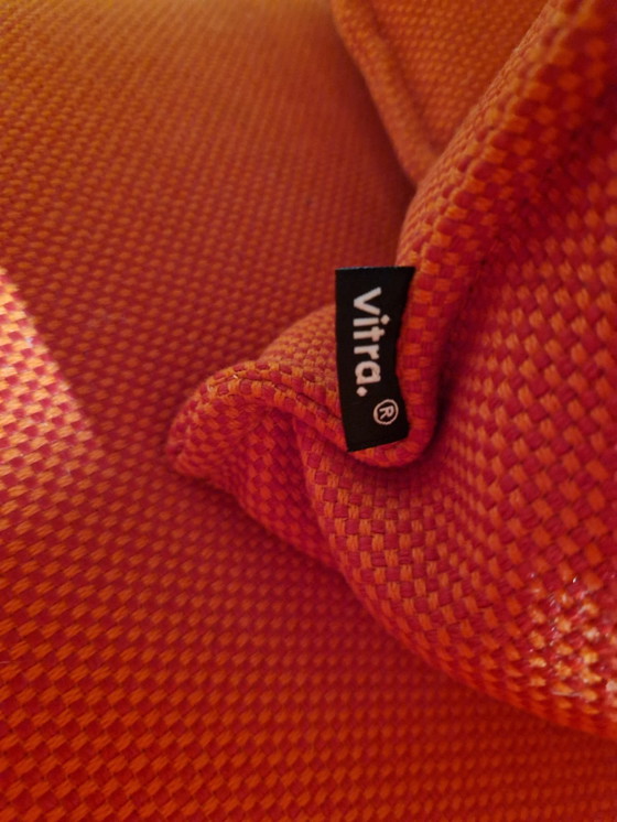 Image 1 of Vitra Alcove Plume Armchair Red Orange Fabric Design Bouroullec