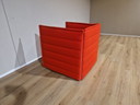 Vitra Alcove Plume Armchair Red Orange Fabric Design Bouroullec
