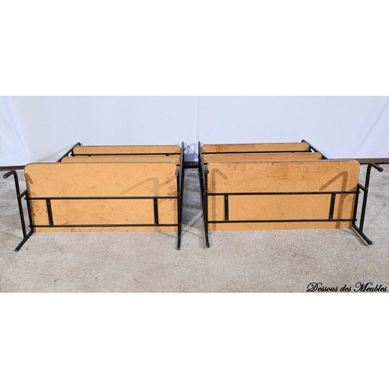 Image 1 of Coppia di mensole vintage in metallo e laminato, 1950