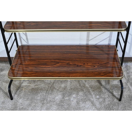 Image 1 of Coppia di mensole vintage in metallo e laminato, 1950