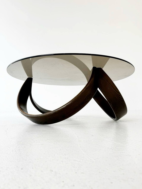 Image 1 of Italian coffee table with smoked glass top by Achille Castiglioni for Driade, 1970s