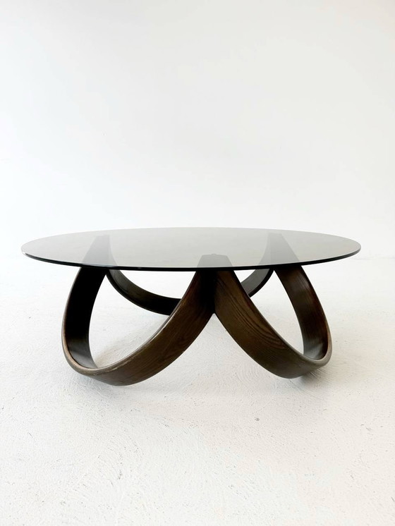 Image 1 of Italian coffee table with smoked glass top by Achille Castiglioni for Driade, 1970s