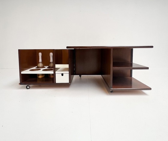 Image 1 of Italian Coffee Table With Bar Function, 1960'S