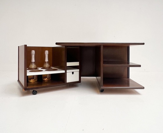 Image 1 of Italian Coffee Table With Bar Function, 1960'S