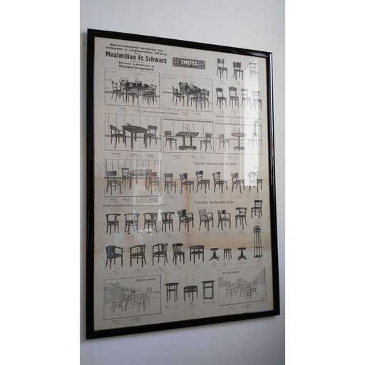 Póster de muebles vintage, 1930