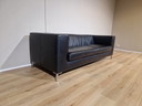 Molinari Canapé 3 places Cuir noir Design italien