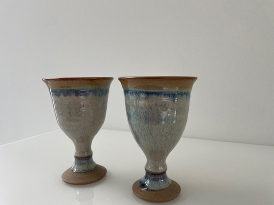 Image 1 of 2 Handmade Chalices With Beautiful Melamine Glaze