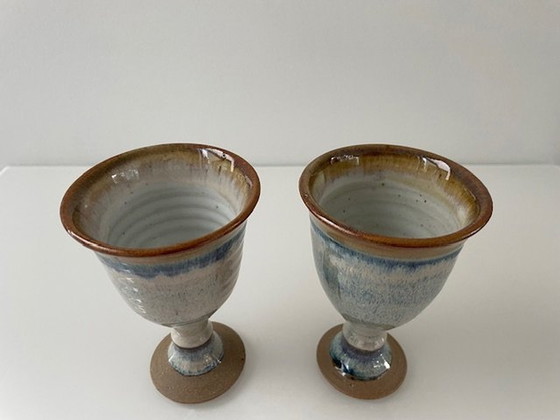 Image 1 of 2 Handmade Chalices With Beautiful Melamine Glaze