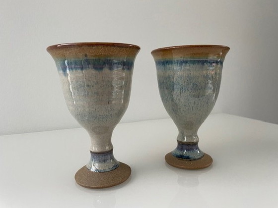 Image 1 of 2 Handmade Chalices With Beautiful Melamine Glaze