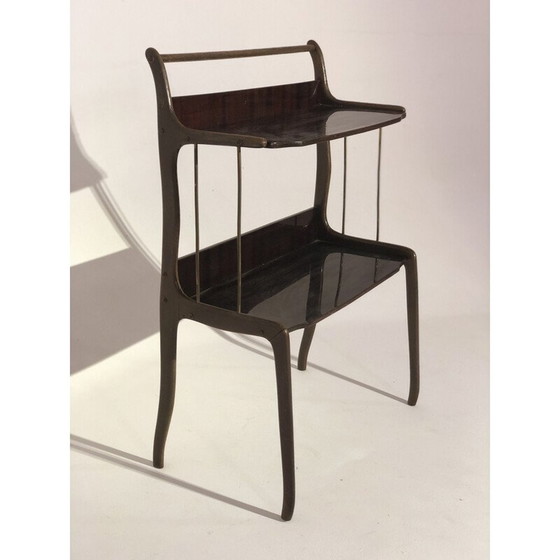 Image 1 of Tavolino vintage con doppio piano in legno laccato