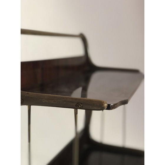 Image 1 of Tavolino vintage con doppio piano in legno laccato