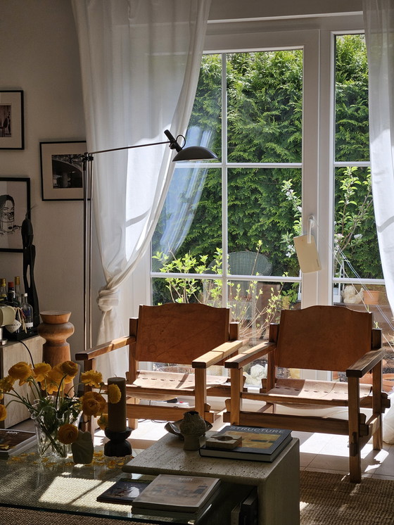 Image 1 of 4x Vintage Safari Chairs pièces uniques