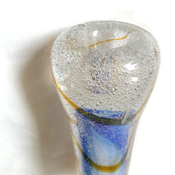 Image 1 of Vintage Handmade Art Glass Candlestick by Adam Jablonski